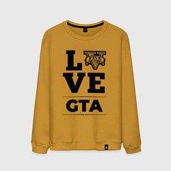 Свитшот хлопковый мужской GTA love classic, цвет: горчичный
