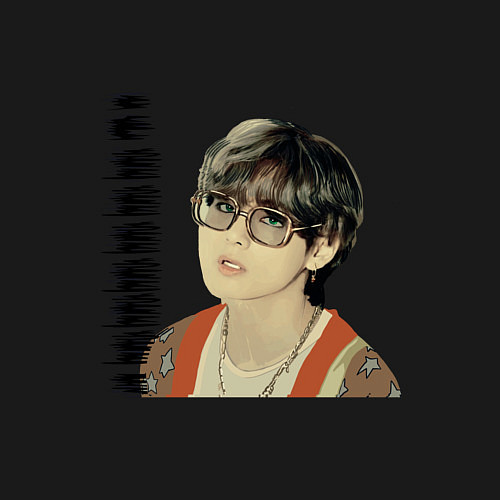 Мужской свитшот Тэхен и Чонгук / Черный – фото 3