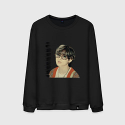 Свитшот хлопковый мужской Тэхен и Чонгук, цвет: черный