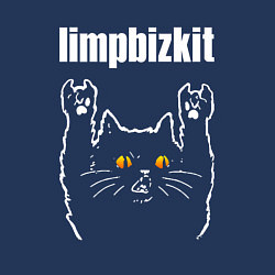 Свитшот хлопковый мужской Limp Bizkit rock cat, цвет: тёмно-синий — фото 2