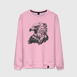 Свитшот хлопковый мужской Орел Одина, цвет: светло-розовый