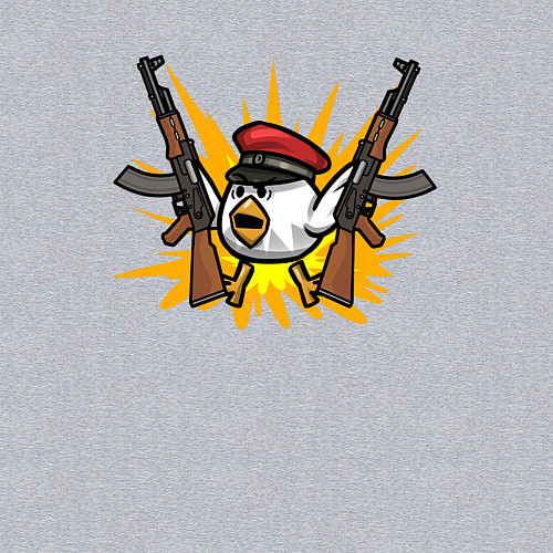 Мужской свитшот Взрывной цыпленок / Меланж – фото 3