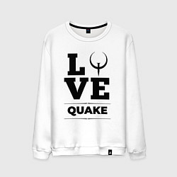 Свитшот хлопковый мужской Quake love classic, цвет: белый