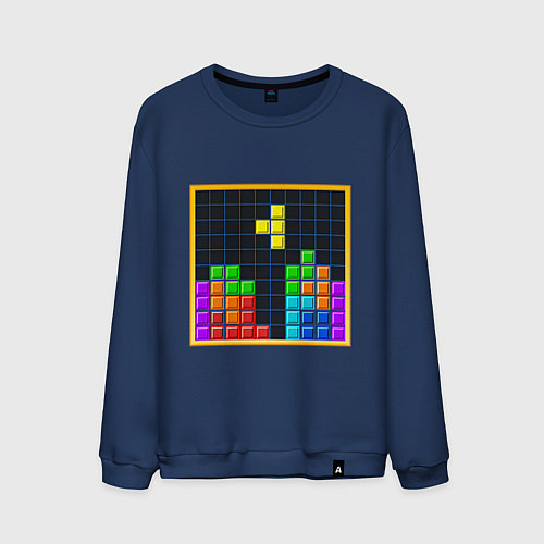 Мужской свитшот Tetris / Тёмно-синий – фото 1