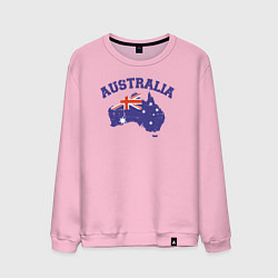 Свитшот хлопковый мужской Australia, цвет: светло-розовый