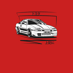 Свитшот хлопковый мужской Toyota Supra MK3, цвет: красный — фото 2
