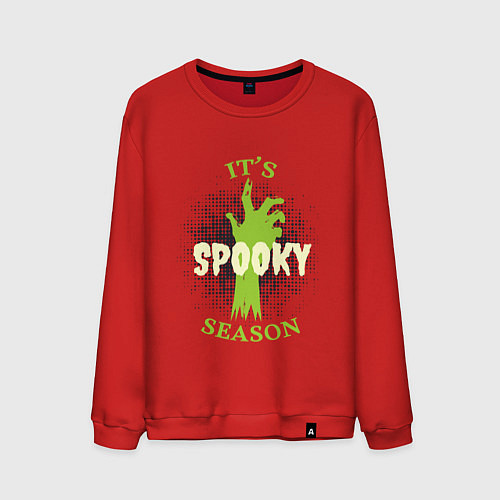 Мужской свитшот Its spooky season / Красный – фото 1