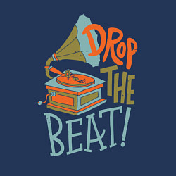 Свитшот хлопковый мужской Drop the beat, цвет: тёмно-синий — фото 2