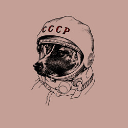 Свитшот хлопковый мужской Пёсик астронавт - ссср, цвет: пыльно-розовый — фото 2