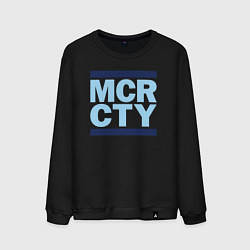Свитшот хлопковый мужской Run Manchester city, цвет: черный