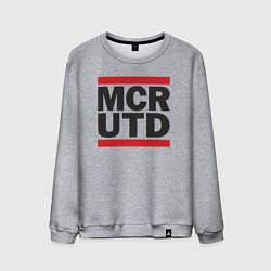 Свитшот хлопковый мужской Run Manchester United, цвет: меланж