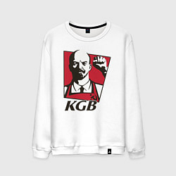 Свитшот хлопковый мужской KGB Lenin, цвет: белый