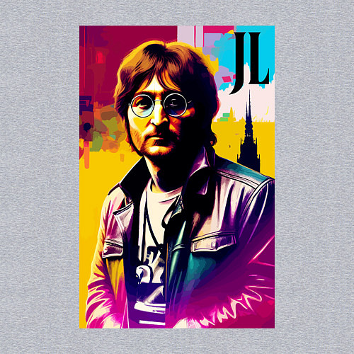 Мужской свитшот John Lennon - world legend / Меланж – фото 3