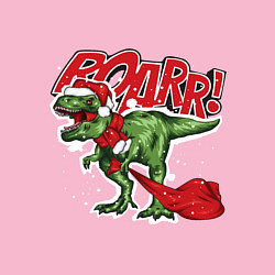 Свитшот хлопковый мужской Santa t rex gifts, цвет: светло-розовый — фото 2