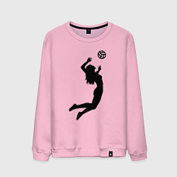 Свитшот хлопковый мужской Volley girl, цвет: светло-розовый