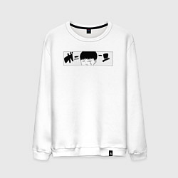 Свитшот хлопковый мужской Mash panic, цвет: белый