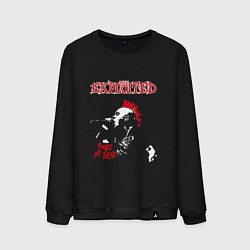 Свитшот хлопковый мужской The Exploited Punks not dead, цвет: черный