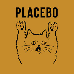 Свитшот хлопковый мужской Placebo - rock cat, цвет: горчичный — фото 2