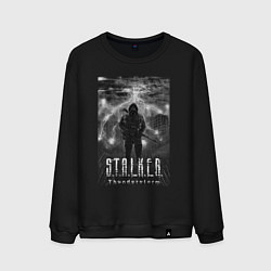 Свитшот хлопковый мужской Stalker thunderstorm, цвет: черный