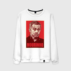 Свитшот хлопковый мужской Mourinho, цвет: белый
