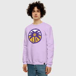 Свитшот хлопковый мужской Lakers California, цвет: лаванда — фото 2