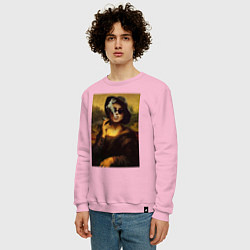 Свитшот хлопковый мужской Мона Марла, цвет: светло-розовый — фото 2