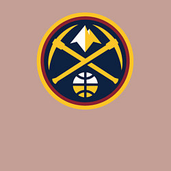 Свитшот хлопковый мужской Denver Nuggets logo, цвет: пыльно-розовый — фото 2