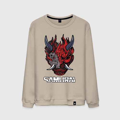 Мужской свитшот Samurai logo / Миндальный – фото 1