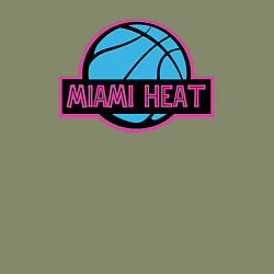 Свитшот хлопковый мужской Miami Heat team, цвет: авокадо — фото 2