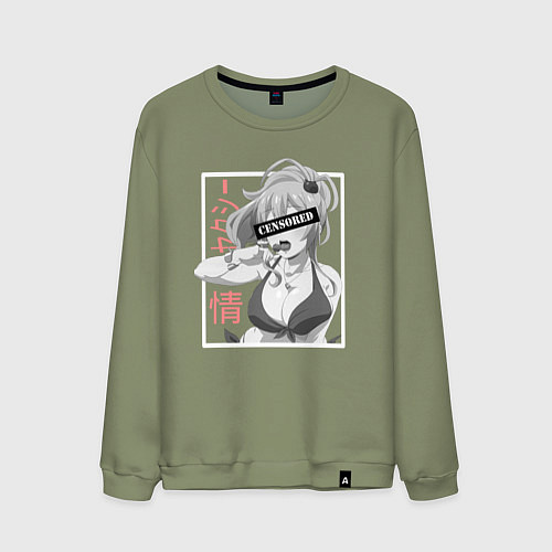 Мужской свитшот Девушка аниме и чупа-чупс / Авокадо – фото 1