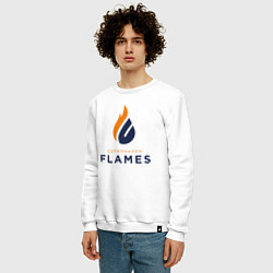 Свитшот хлопковый мужской Copenhagen Flames лого, цвет: белый — фото 2