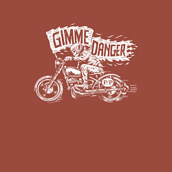 Свитшот хлопковый мужской Gimme danger - motorcycle - motto, цвет: кирпичный — фото 2