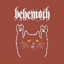 Свитшот хлопковый мужской Behemoth rock cat, цвет: кирпичный — фото 2