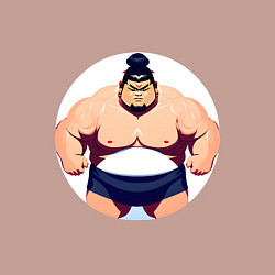 Свитшот хлопковый мужской Борец сумо, цвет: пыльно-розовый — фото 2