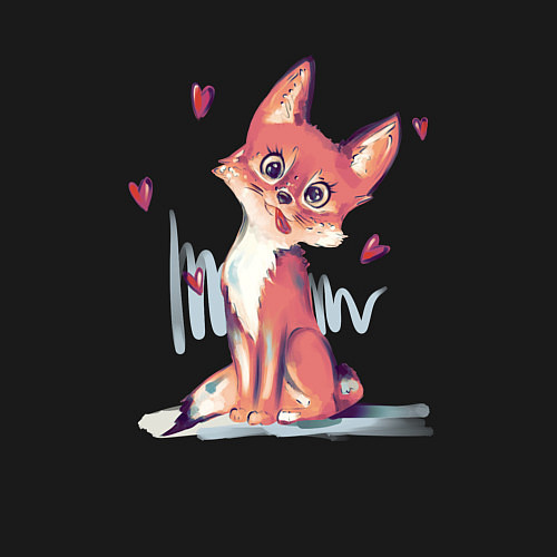 Мужской свитшот Лис кривляется / Черный – фото 3