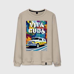 Мужской свитшот Viva Cuba - car - retro