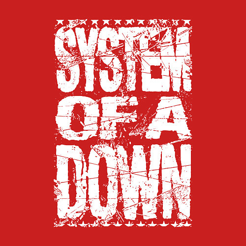 Мужской свитшот System of a down - stencil / Красный – фото 3