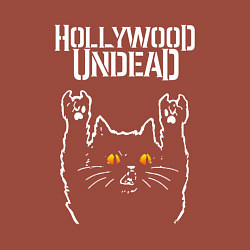 Свитшот хлопковый мужской Hollywood Undead rock cat, цвет: кирпичный — фото 2
