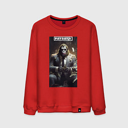 Свитшот хлопковый мужской Payday 3 gorilla, цвет: красный