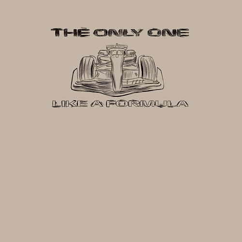 Мужской свитшот The only one - автомобиль Ф1 / Миндальный – фото 3