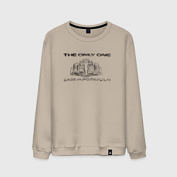 Свитшот хлопковый мужской The only one - автомобиль Ф1, цвет: миндальный