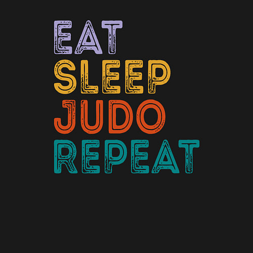 Мужской свитшот Еда сон дзюдо / Черный – фото 3