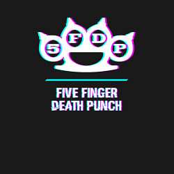 Свитшот хлопковый мужской Five Finger Death Punch glitch rock, цвет: черный — фото 2