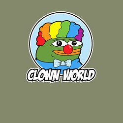 Свитшот хлопковый мужской Clown world, цвет: авокадо — фото 2