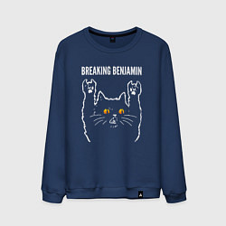 Мужской свитшот Breaking Benjamin rock cat