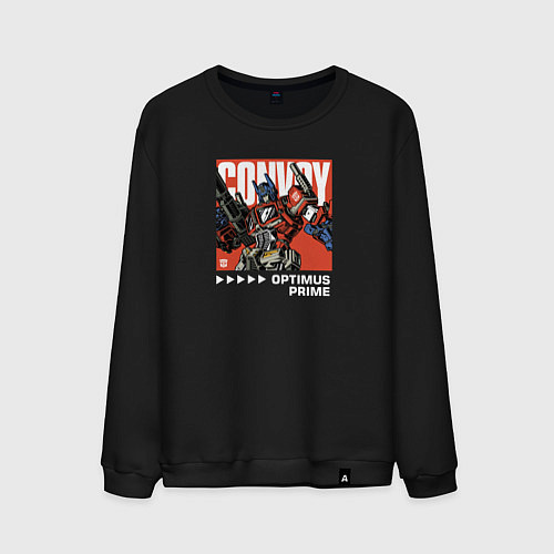Мужской свитшот Трансформеры: Оптимус Прайм / Черный – фото 1