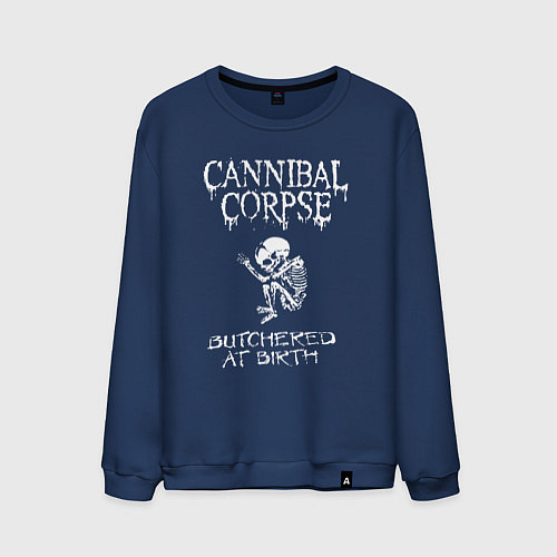 Мужской свитшот Cannibal Corpse - butchered at birth / Тёмно-синий – фото 1