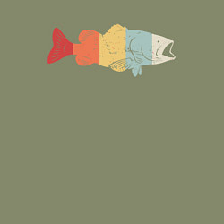 Свитшот хлопковый мужской Color fish, цвет: авокадо — фото 2