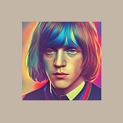 Свитшот хлопковый мужской Brian Jones Glitch Art, цвет: миндальный — фото 2