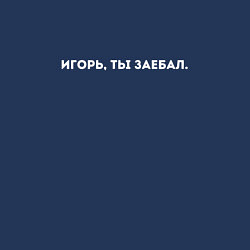 Свитшот хлопковый мужской Игорь, ты заебал: Надо было сразу тебя нахуй посла, цвет: тёмно-синий — фото 2